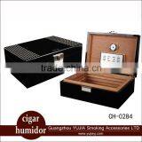 Luxury COHIBA Cedar wood Cigar Humidor Lacquering Humidor with Humidifier Hygrometer