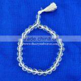 Crystal Quartz Faceted Round Beads Power Bracelet