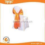 hotel hot sale 100% polyester wedding ruffle chair covers and sashes