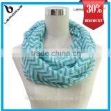 Chevron Printed Fashionable Young Girl Tube Blended Cotton Polyester Infinity Scarf Quality Choice thumbnail-1