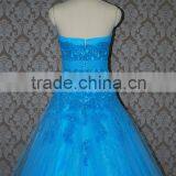 (MY0088) MARRY YOU China Factory Custom Made Ice Blue Lace Country Western Wedding Dress 2016 thumbnail-4