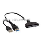 22Pin SATA to USB2.0 and USB3.0 HDD SSD Converter Adapter Cable