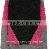 NEW DESING SCOOP NECK LONG SLEEVE CABLE KNITTED WOMEN'S SWEATER thumbnail-3