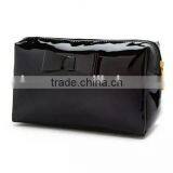 High Quality Black Mirror Leather Cosmetic Bag thumbnail-2