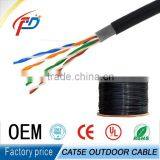 1000ft Outdoor 23awg 4pair Copper Waterproof Cat6 Patch Cable