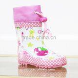 New Products 2015 Rainbow Kids Rubber Rain Boots With Collar thumbnail-4