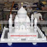 Marble White Taj Mahal Model, Decorative Handmade Taj Mahal Peace Of Love