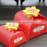Red Beautiful Paper Gift Box Candy Paper Box for Wedding With Factory Price