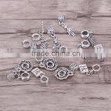 Mix Style Antique Silver Charm Metal Alloy Big Hole Beads Dangle Fit European Bracelets For Jewelry Making thumbnail-3