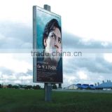 Widly used highway two-side solar steel unipole billboard advertising manufacturer