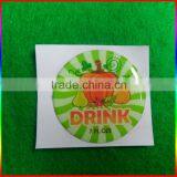 Drinking Bottle Cap Glow in the Dark Epoxy Sticker thumbnail-1