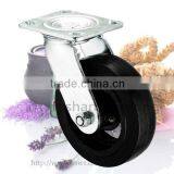 High Load Capacity Industrial Black Rubber Heavy Duty Caster thumbnail-3