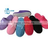 2016 Customized terry winter cheap wholesale plush TPR home slippers