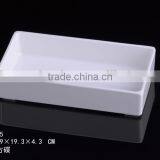 100% Mealmine A5 Top Food Grade Unbreakable White Melamine Dessert Plates With Custom Print thumbnail-1