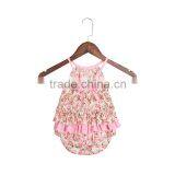 2016 Wholesale Boutique Clothing China Bulk Kids Wear Girls Vintage Flower Romper Cotton Jumpsuit thumbnail-2