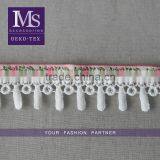 Hot Selling Jacquard Tape Trim With Tassel, Fringed Polyester Jacquard Fabric thumbnail-1