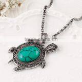 Animal Bracelet Necklace Earring Set Alloy 4pcs Turquoise Tortoise Jewelry Sets thumbnail-3