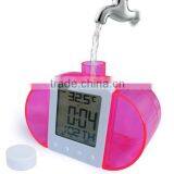 Eco-friendly Water Power Digital LCD Clock Novelty Self Energy