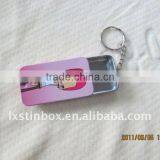 Rectangular Shape Size:60*35*12mm With Linged Small Metal Tin Box