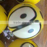 High Quality Hot Sell Mini PU Ball Toys With Emoji Printing Play Ball Yellow Ball Toys For Kids Children thumbnail-4