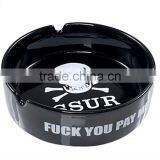 Personalized Handmade Painted Color Glazed Decorative Black Ceramic Skull Ashtray thumbnail-1