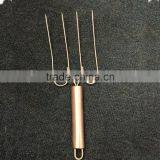BBQ Roast Barbecue Needles Skewers Metal Handle Stainless Steel Fork thumbnail-3