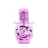 Flower Rose Shaped UV Gel Colored Empty Refill Perfume Glass Spray Bottle With Metal Alloy Cap thumbnail-4