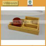 Hot Sale FSC Antiuqe Homemade Disposable Wood Bamboo Serving Fast Food Bed Tray thumbnail-4