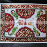 Marble Decorative Tray, Hand Made Marble Serving Tray, Unique Serving Trays, Arab Serving Trays, Food Tray thumbnail-1