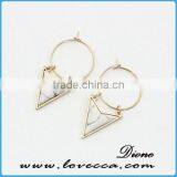 Gold Silver Point Crystal Earrings , Stone Point Studs , Gemstone Earrings thumbnail-3