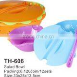 Plastic Salad Bowl and Tableware With Lid thumbnail-2