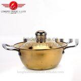 Gold Color Stainless Steel Handle High Quality Cooking Pot thumbnail-2