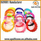 Colorful Fluorescent Braided Silicone Bracelets Silicone Chain Bracelet thumbnail-3