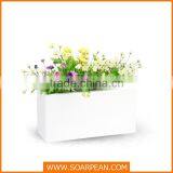 Home Decorative White Fiberglass Garden Flower Pot thumbnail-1