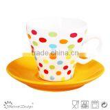 Cup Saucer Handpainting Top Sale Relaxation and Antique Style With Dots thumbnail-4