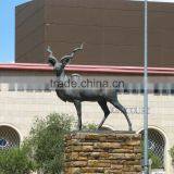 Animal Metal Bronze Garden Metal Craft Life Size Antelope Statues thumbnail-2