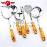 High Quality Stainless Steel Hotel Kitchen Utensils Set With Yellow Handle thumbnail-1