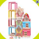 Wholesale Hot Sale 150 Pcs Wooden Building Bricks Game Toy Brain Training Wooden Toddler Building Bricks Game Toy W13D153 thumbnail-2