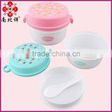 Hot Sale Double Layers Round Plastic Lunch Box