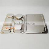 304 Stainless Steel Compartment Lunch Boxes 5 Compartment Dinner Plates thumbnail-4