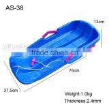 Kids Thicken Plastic Winter Sports Skiing Boards Snow Sledge Pad Sled With Seat Brake Safe Sled thumbnail-1