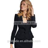 Hot Sale Ladies Two Pieces Short Sleeve Blazer and Skirt Set Women Office Business Suit thumbnail-1