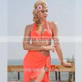 2015 Summer New Arrival Fission Packed Three Pieces Women Sexy Solid Color Beach Swimsuit thumbnail-3