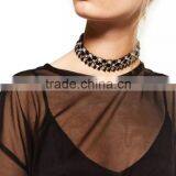 Fashion New Design White/black Opal Gem Choker Necklace for Women Big Brand Jewelry thumbnail-1