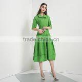 Guangzhou Supplier Customized High-end Muslim Long Sleeve Maxi Dress Aqua Green Evening Dress 2016 thumbnail-2