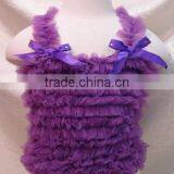 Plain Kids White Tank Petti Tops With Flower thumbnail-4