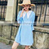 Zm50245b 2017 Autumn New Product Lady Clothes Batwing Sleeve Fringe Loose Women Dress thumbnail-3