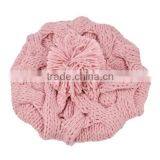 Women's Warm Knit Wool Beanie Pumpkin Ball Pumpkin Ladies Winter Wool Hat 9083 thumbnail-4