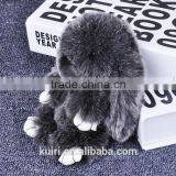 2017 Hot Sales Type Funny Rabbit Fur Dolls Bag Charms Woman Rex Rabbit Fur Poms Colourful Bag Pendant thumbnail-2