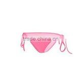 Ladies Pure Pink Color Halter Neck Bra Bikini Strappy Women Swim Wear thumbnail-5